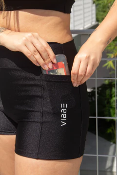 Short Ipanema Preto Metalic