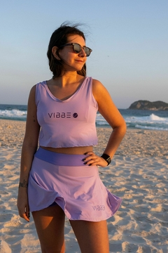 Regata Cropped Lilás - comprar online