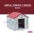 Casa Mediana con Puerta Metálica, Plastico Resistente y de Alta Calidad, Térmica con Ventilación | 75 x 62 x 64 cm en internet