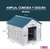 Casa Mediana con Puerta Metálica, Plastico Resistente y de Alta Calidad, Térmica con Ventilación | 75 x 62 x 64 cm en internet
