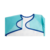 Avental com Mangas, Rabiscos Azul - Jlmixbaby