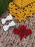 Laço com presilha, baby, vermelho/branco , Jlmixbaby - Jlmixbaby