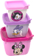 kit 3 potes conect Minnie Rosa