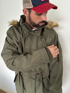 parkas de gabardina con piel talle normal unisex - Moda tahel