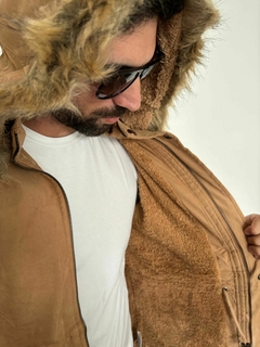 parkas de gabardina con piel talle normal unisex - tienda online