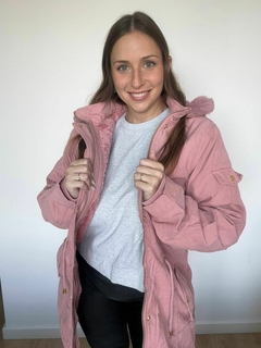 Parka de dama solo rosa - Moda tahel