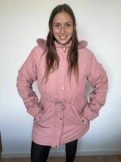Parka de dama solo rosa