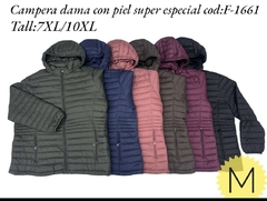 campera talles súper especial con piel
