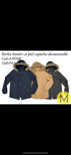 parkas de gabardina con piel talle normal unisex en internet