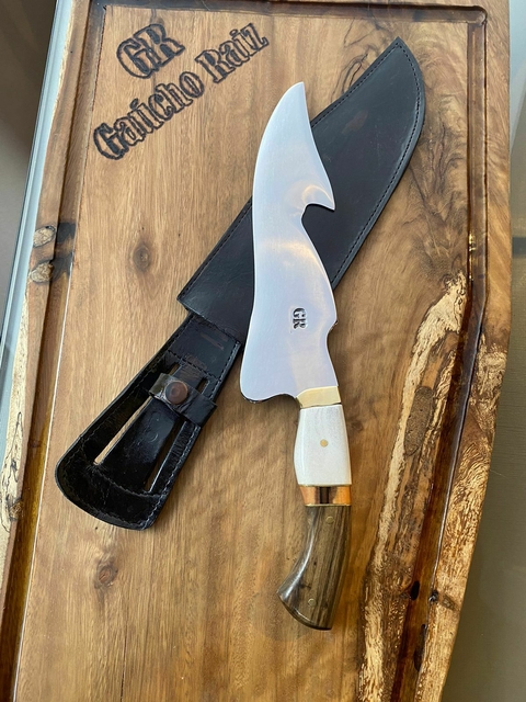 Faca Coreadeira com fisga 8" aço cirúrgico 420C