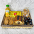 Mini Bandeja com Bauducco, Cookies, Bolo, Fruta e Bolachas