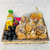 Mini Bandeja com Biscoitos Sortidos, Fruta e Chocolates