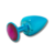 Plug M Azul com Pedra