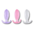 Plug Bolinha G Silicone com Textura Transparente