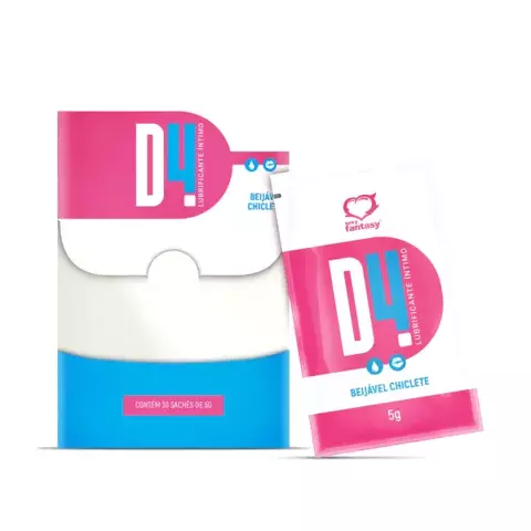 D4 Sachê Lubrificante Beijável 5G