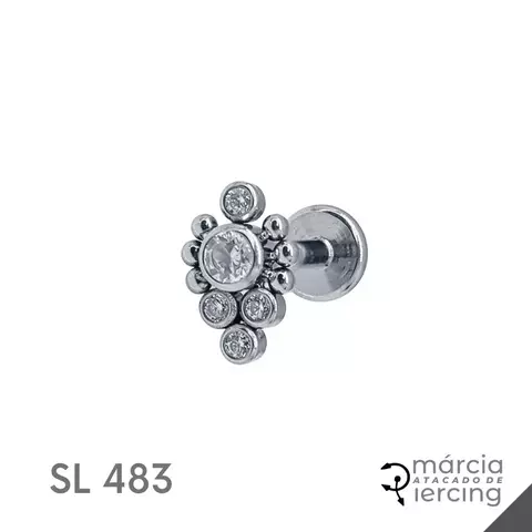Piercing Indiano Pedra e Bolinhas
