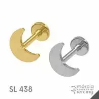Piercing Meia Lua Lisa Gold Titânio