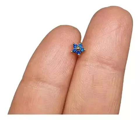 Piercing Flor com Meio Liso