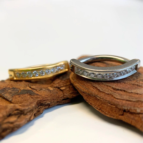 Umbigo Zircônias Titânio Clicker