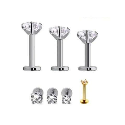 Piercing Ponto de Luz Rosca Interna Titânio