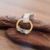Argola 3 pedras pequena- Aço - comprar online