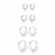 Argola Click Oval - Rodio Branco - comprar online