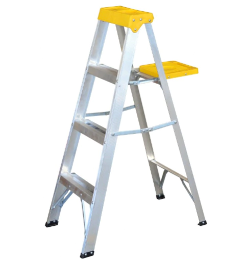 ESCALERA DE ALUMINIO TIPO TIJERA, 3 PELDAÑOS, 1.21MT