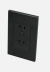 PLACA CONTACTO DUPLEX NEGRO
