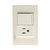 BP07/3-KH PLACA CON 1 INTERRUPTOR DE ESCALERA Y 1 CONTACTO DE 1.5 MÓDULOS COLORS HUESO MATE - comprar en línea
