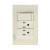 BP14-KH PLACA CON 1 INTERRUPTOR ESCALERA Y 2 CONTACTOS DE 1 MÓDULO COLORS HUESO MATE - comprar en línea