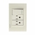 BP20-KH PLACA CON 1 INTERRUPTOR SENCILLO Y 2 CONTACTOS DE 1 MÓDULO COLORS HUESO MATE - comprar en línea
