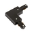 Conector en L / Codo para Riel de Spot, Color Negro, 3 hilos