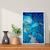 Quadro Decorativo Abstrato Azul com Dourado 09 - comprar online