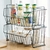 Canasto cesto apilable organizador metálico cocina baño especiero