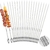 Set X12 Palitos Pinches De Brochette espiralado 43cm Parrilla Acero