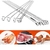Imagen de Set X12 Palitos Pinches De Brochette espiralado 43cm Parrilla Acero