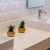 Planta Artificial En Maceta Ceramica Dorada Cactus Suculenta Largo - comprar online