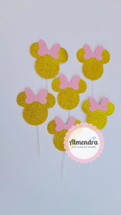 Pack 6 mini toppers Minnie Mouse - comprar online