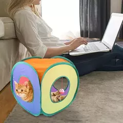 Cubo De Gato Rolante Aberto Tunel Interativo Pet Retratil tunel - Kbrum – Onde os Achados Viram Desejos!