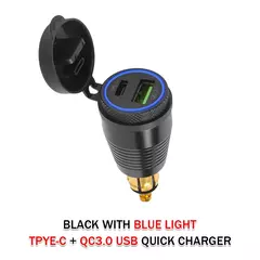 Imagem do KBRUM Carregador USB Duplo 12V Rápido 3.0 com Adaptador DIN Hella e Exibição Digital: Acessório Essencial para Suas Aventuras!