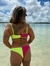 conjunto top reto e calcinha asa delta pink/ amarelo neon - comprar online