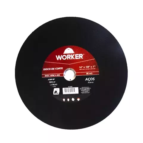 Disco de Corte Corte Aço 14" X 1/8" X 1" 2 Telas - Worker - comprar online