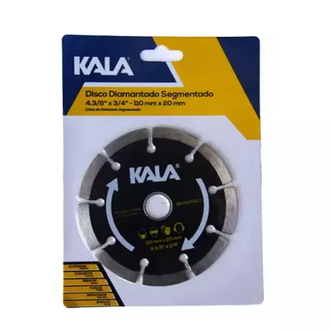 Kit 5 Discos Diamantado Turbo 4.3/8" x 3/4" - 110mm x 20mm - Kala - comprar online