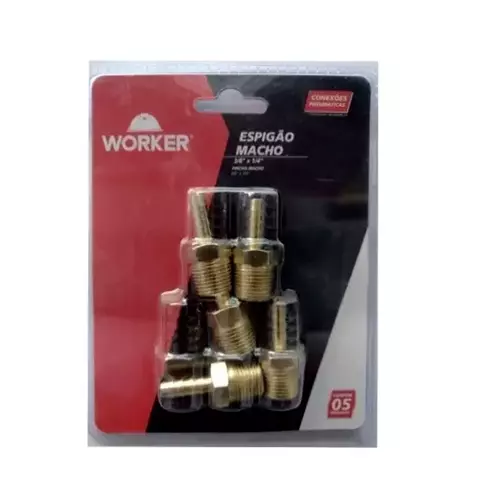 Espigão Macho 3/8" x 1/4" 5 Peças - Worker - comprar online