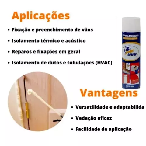 Espuma Expansiva 500ML/340GR - Guepar - comprar online