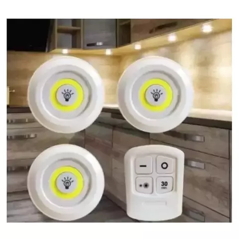 Kit 3 Led Ligth Com Controle Remoto - comprar online