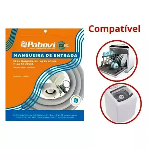 Tubo Entrada de Máquina de Lavar 1,5 mt- Pabovi - comprar online