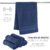 Kit 06 Toalhas de Academia Fitness, 100% Algodão, Dark Blue - comprar online