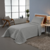Conjunto Colcha Cobre Leito Matelado Dupla Face 2 Peças, Solteiro | Cinza