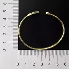 Bracelete Blossom Twist Cravejado 3,1mm (Ajustável) (10g) (Banho Ouro 24k) - A Pampa - Acessórios